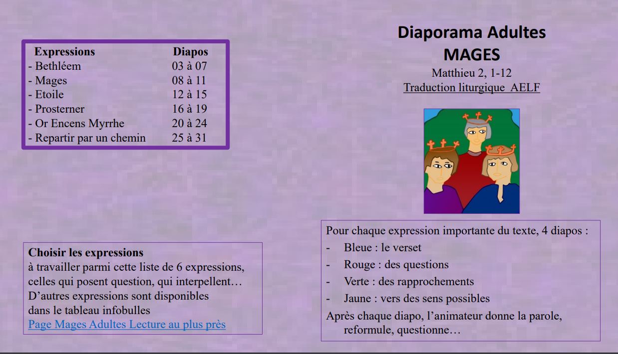 Capture diaporama mages adultes